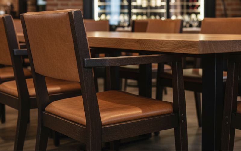 Steak House İçin Doğru Ahşap Sandalye ve Masa Kombinasyonu